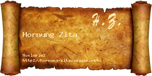 Hornung Zita névjegykártya